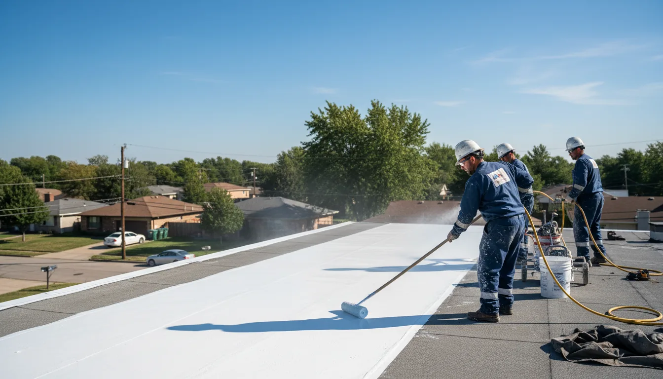 Commercial roof coating in Wallisville, TX near me